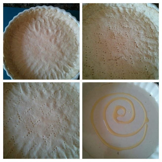 Pastís de carn i verdures de brou, la base de galeta, procés