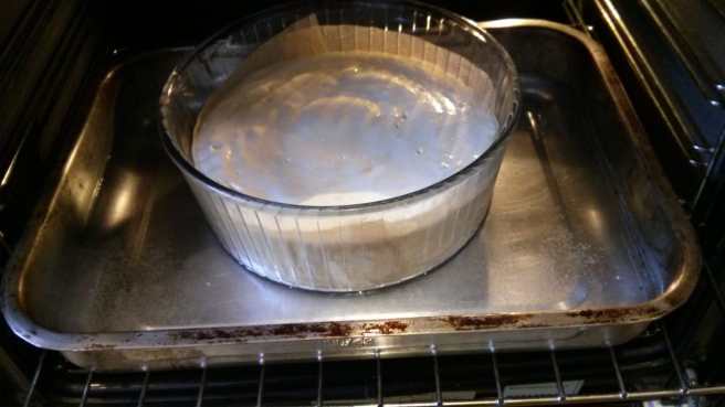 Pastís de formatge japonès al forn al bany Maria