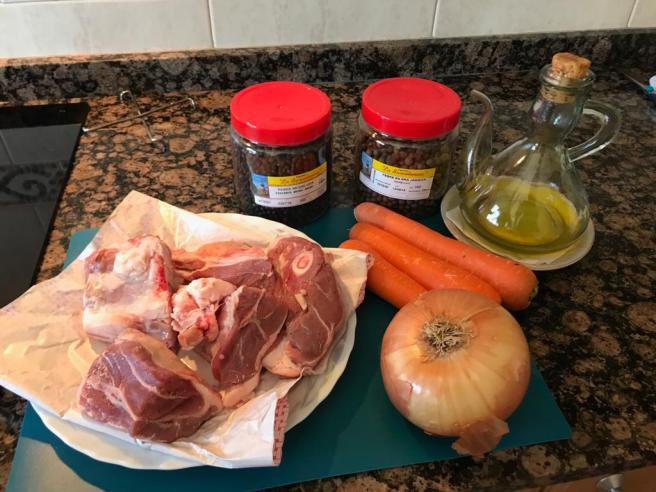 Rostit humit de xai, ingredients