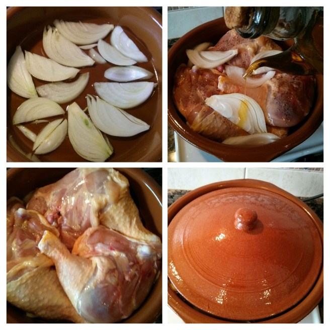 Pollastre a la cassola cuit a l'estil de l'àvia, collage